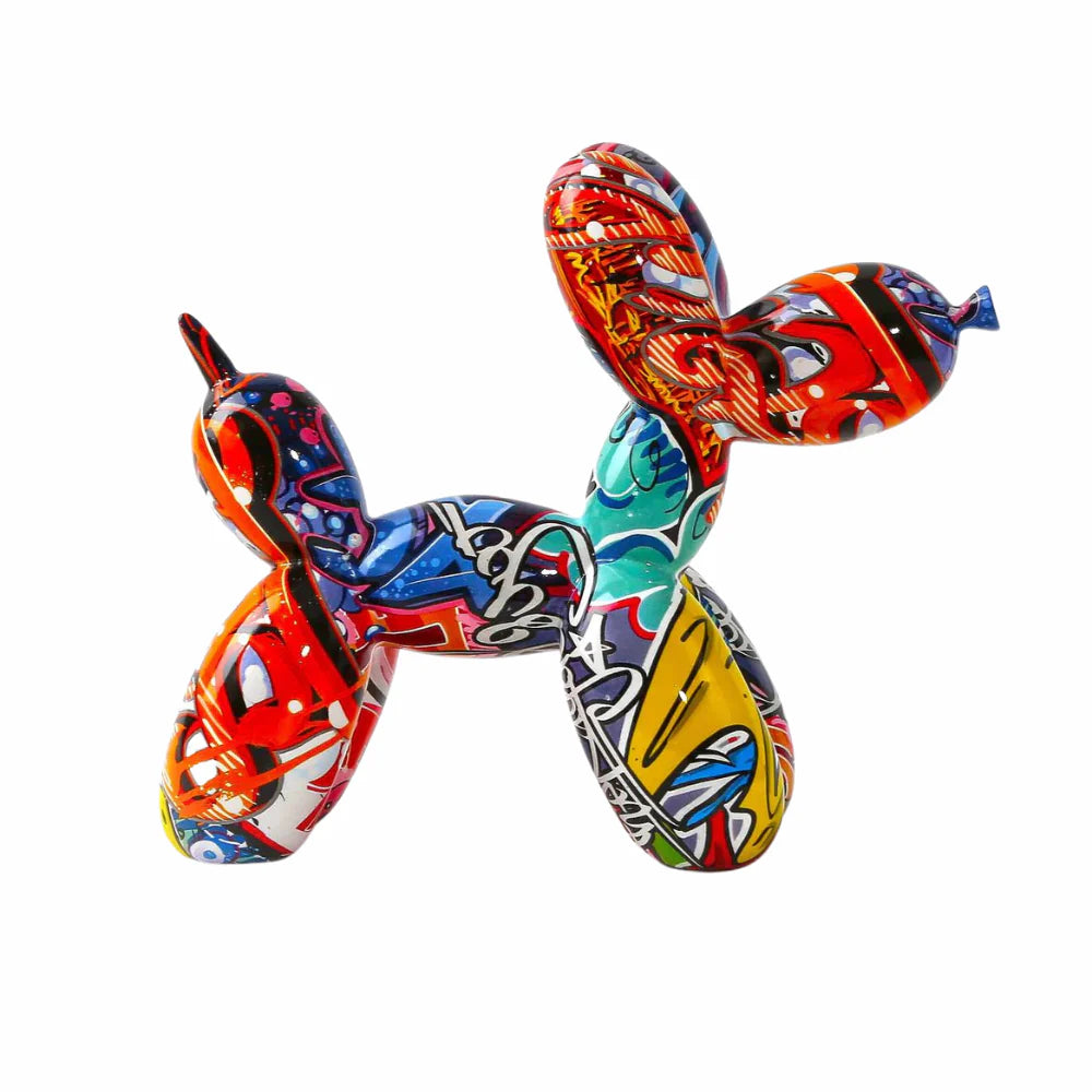 ArtZ® Graffiti Painted Balloon Dog Sculpture