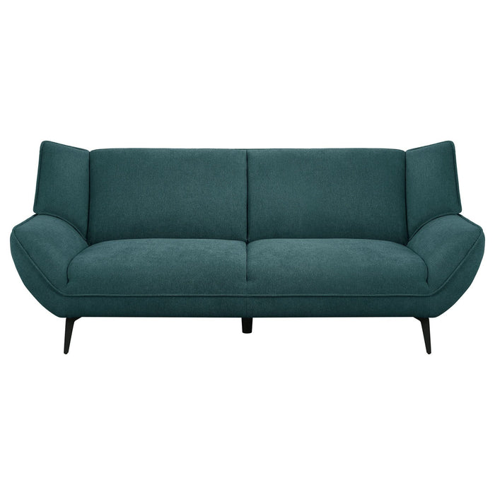 Acton 2 - piece Upholstered Flared Arm Sofa Set Teal Blue - Walo Furniture