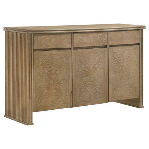 Adina 2 - door 59 - inch Sideboard Server Distressed Light Brown - Walo Furniture