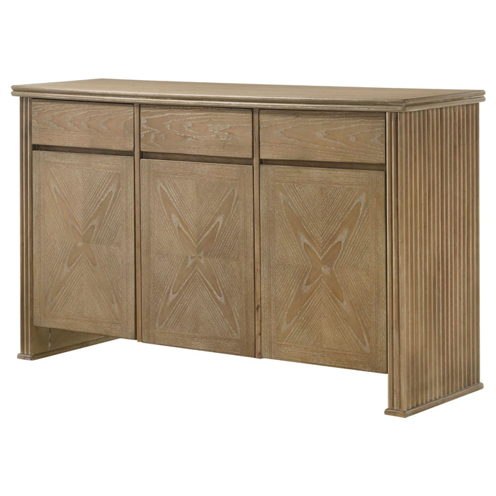 Adina 2 - door 59 - inch Sideboard Server Distressed Light Brown - Walo Furniture