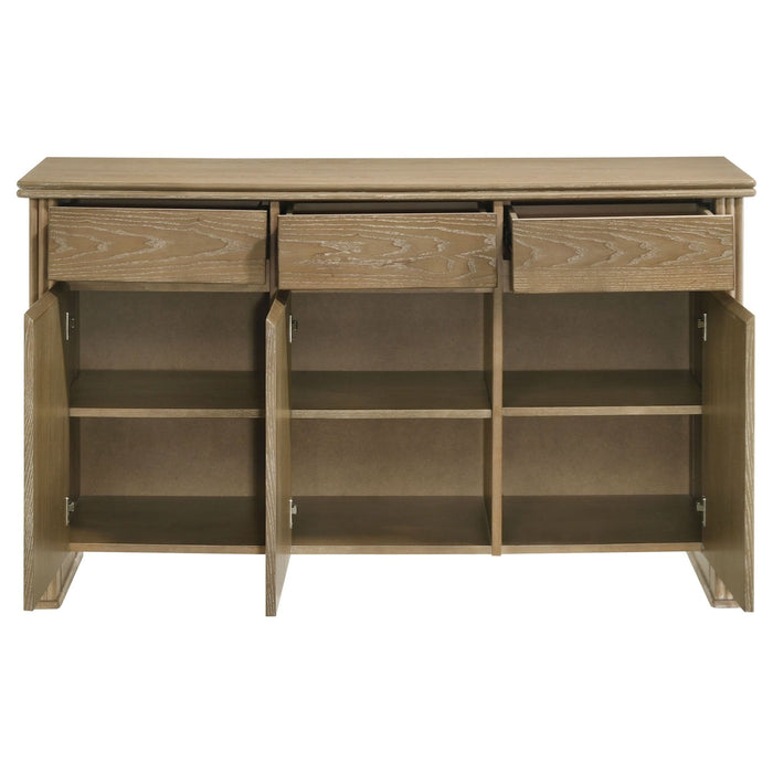 Adina 2 - door 59 - inch Sideboard Server Distressed Light Brown - Walo Furniture