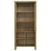 Adina 77 - inch Tall Display Cabinet Distressed Light Brown - Walo Furniture