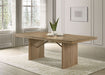 Adina 89 - inch Extension Dining Table Distressed Light Brown - Walo Furniture