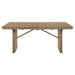 Adina 89 - inch Extension Dining Table Distressed Light Brown - Walo Furniture