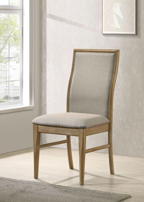 Adina Upholstered Dining Side Chair Barley (Set of 2) - Walo Furniture