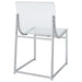 Adino Acrylic Dining Side Chair Chrome (Set of 2) - Walo Furniture