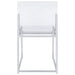 Adino Acrylic Dining Side Chair Chrome (Set of 2) - Walo Furniture