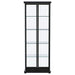 Aero 4 - shelf Display Curio Cabinet with LED Lighting Black - Walo Furniture