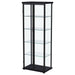 Aero 4 - shelf Display Curio Cabinet with LED Lighting Black - Walo Furniture