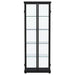 Aero 4 - shelf Display Curio Cabinet with LED Lighting Black - Walo Furniture