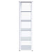 Aero 5 - shelf Display Curio Cabinet with LED Lighting White - Walo Furniture