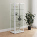 Aero 5 - shelf Display Curio Cabinet with LED Lighting White - Walo Furniture