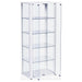 Aero 5 - shelf Display Curio Cabinet with LED Lighting White - Walo Furniture