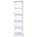 Aero 5 - shelf Display Curio Cabinet with LED Lighting White - Walo Furniture