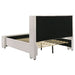 Alamosa Boucle Upholstered Eastern King Platform Bed White - Walo Furniture