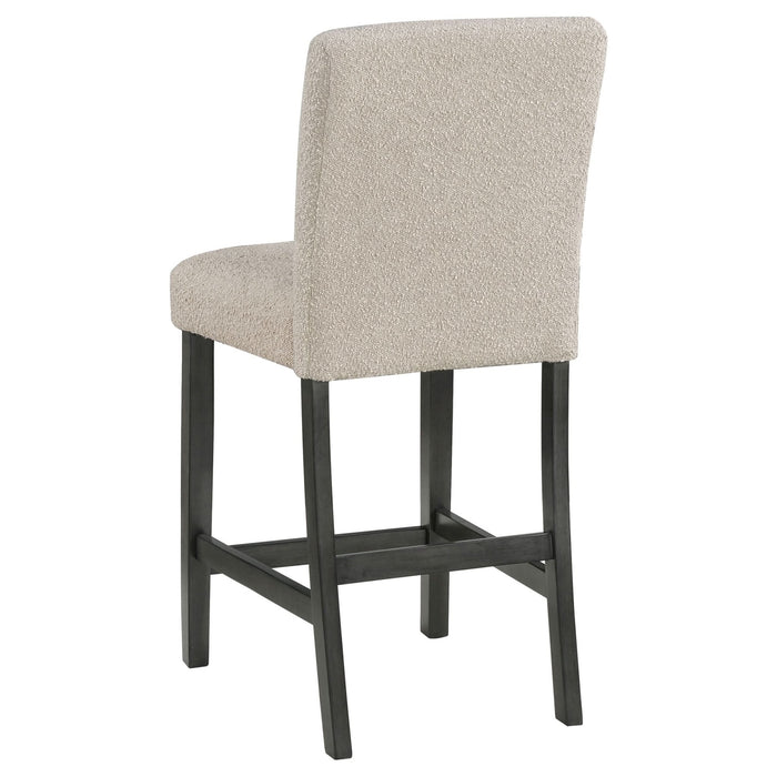 Alba Boucle Upholstered Counter Chair Beige (Set of 2) - Walo Furniture