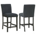 Alba Boucle Upholstered Counter Chair Black (Set of 2) - Walo Furniture