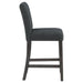 Alba Boucle Upholstered Counter Chair Black (Set of 2) - Walo Furniture