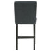 Alba Boucle Upholstered Counter Chair Black (Set of 2) - Walo Furniture