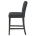 Alba Boucle Upholstered Counter Chair Black (Set of 2) - Walo Furniture