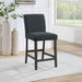 Alba Boucle Upholstered Counter Chair Black (Set of 2) - Walo Furniture