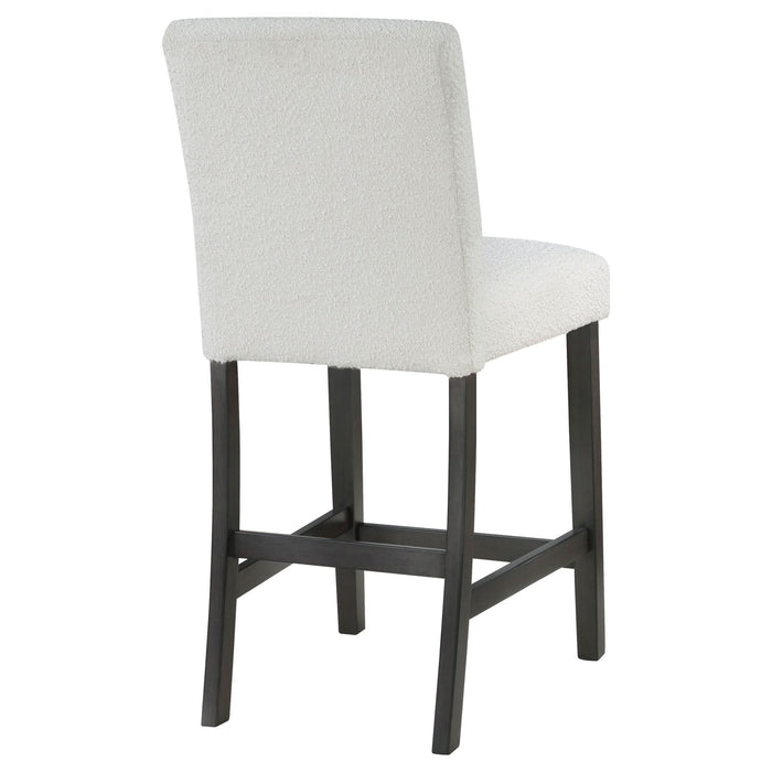 Alba Boucle Upholstered Counter Chair White (Set of 2) - Walo Furniture