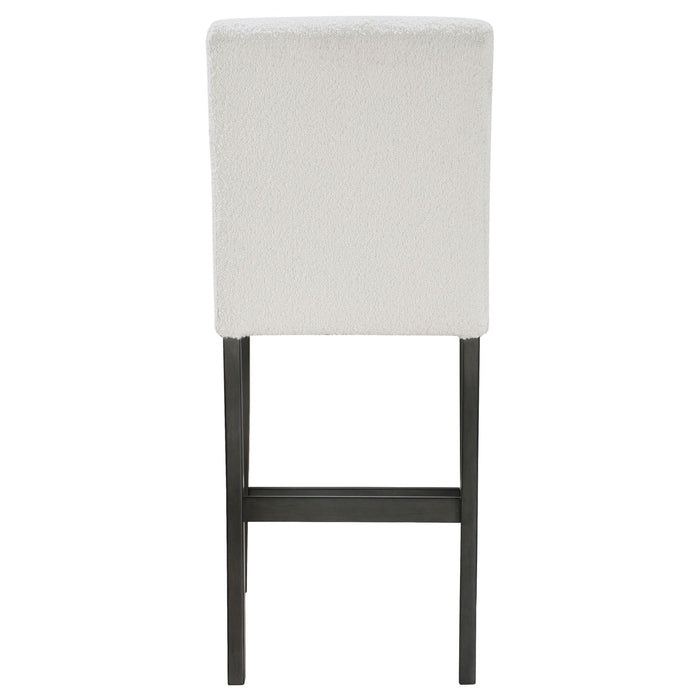 Alba Boucle Upholstered Counter Chair White (Set of 2) - Walo Furniture