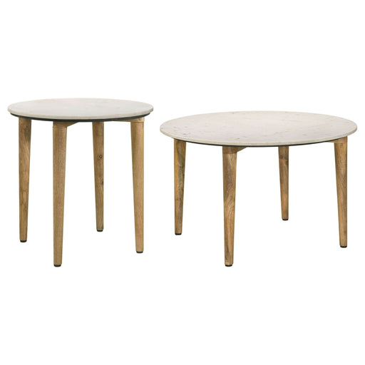 Aldis 2 - piece Coffee and End Table Set White - Walo Furniture