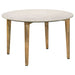 Aldis Round Marble Top Coffee Table White and Natural - Walo Furniture