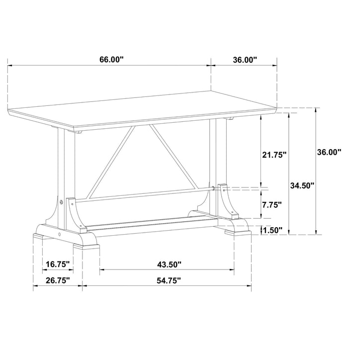 Aldrich 5 - piece Marble Counter Height Dining Table Set White - Walo Furniture