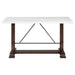 Aldrich 66 - inch Marble Top Counter Height Dining Table White - Walo Furniture