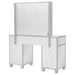 Allora 9 - drawer Vanity Set with Lighting Metallic Silver - Walo Furniture