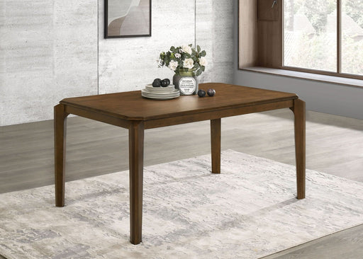 Almonte 59 - inch Rectangular Wood Dining Table Dark Brown - Walo Furniture