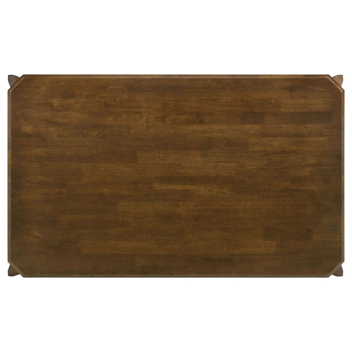 Almonte 59 - inch Rectangular Wood Dining Table Dark Brown - Walo Furniture