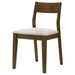 Almonte Dining Chair Upholstered Seat Dark Brown (Set of 2) - Walo Furniture