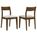 Almonte Dining Chair Upholstered Seat Dark Brown (Set of 2) - Walo Furniture