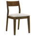 Almonte Dining Chair Upholstered Seat Dark Brown (Set of 2) - Walo Furniture