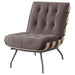 Aloma Upholstered Tufted Armless Accent Chair Brown - Walo Furniture