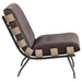 Aloma Upholstered Tufted Armless Accent Chair Brown - Walo Furniture