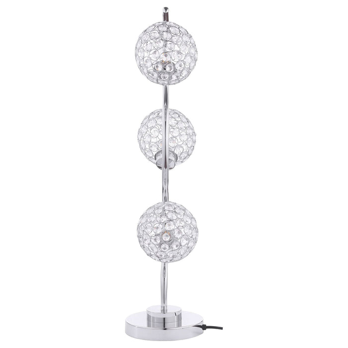 Amberley 33 - inch 3 - light Curvy Metal Table Lamp Silver - Walo Furniture