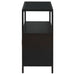 Amherst 2 - door Radio Weave Cane Metal Accent Cabinet Black - Walo Furniture