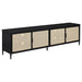 Amherst 4 - door 78 - inch Metal TV Stand Media Console Black - Walo Furniture