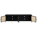 Amherst 4 - door 78 - inch Metal TV Stand Media Console Black - Walo Furniture