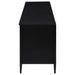 Amherst 4 - door 78 - inch Metal TV Stand Media Console Black - Walo Furniture