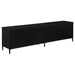 Amherst 4 - door 78 - inch Metal TV Stand Media Console Black - Walo Furniture