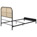 Amherst Radio Weave Rattan Metal Full Bed Black - Walo Furniture