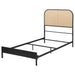 Amherst Radio Weave Rattan Metal Full Bed Black - Walo Furniture