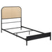 Amherst Radio Weave Rattan Metal Full Bed Black - Walo Furniture