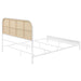 Amherst Radio Weave Rattan Metal Full Bed White - Walo Furniture