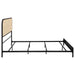 Amherst Radio Weave Rattan Metal Queen Bed Black - Walo Furniture